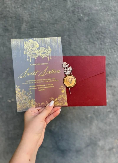 Glitter Paper Invitations