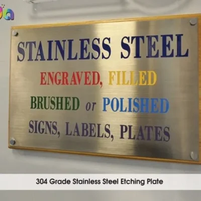 Steel Name Plates with color filled Engraving