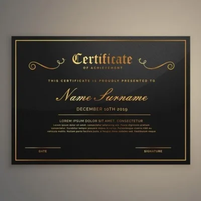 Premium Paper Certificates