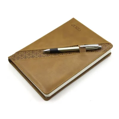 Camel Tan Leatherette Diaries