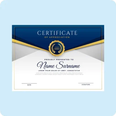 Standard Paper Certificates